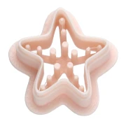Emporte-pièce étoile de mer 20 mm en polymère biodégradable - Beige x1