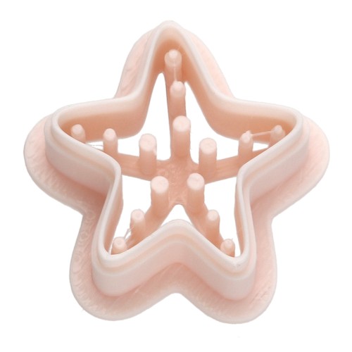 Emporte-pièce étoile de mer 20 mm en polymère biodégradable - Beige x1