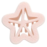 Emporte-pièce étoile de mer 20 mm en polymère biodégradable - Beige x1