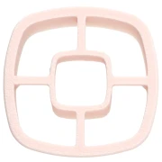 Emporte-pièce carré arrondi 42 mm évidé en polymère biodégradable - Beige x1