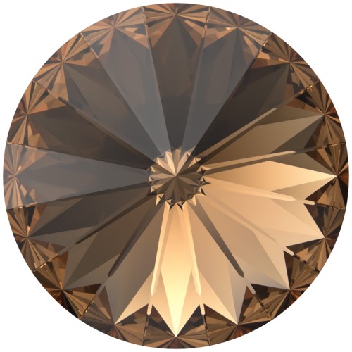 Cabochon Swarovski 1122 Rivoli 12 mm - ReCreated Light Smoked Topaz x1