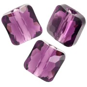 Perles carrés 6 mm - Fantasy Square Swarovski 5035 - Amethyst x6