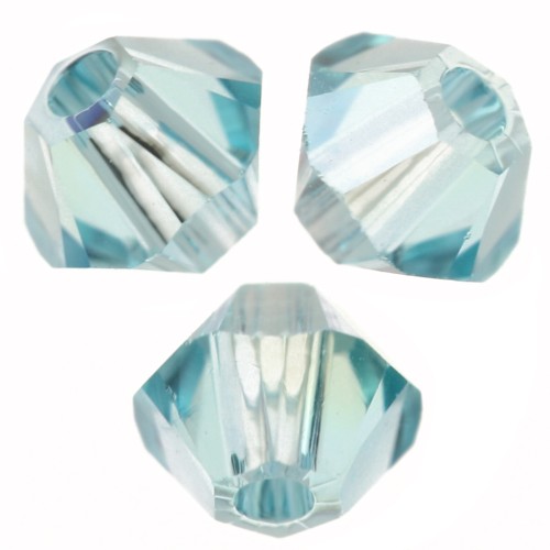 Toupies en cristal Swarovski 5328 3 mm - Light Turquoise Moonlight x50