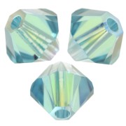 Toupies en cristal Swarovski 5328 4 mm - Light Turquoise Shimmer 2X x50|raw }}