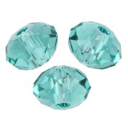 Perle ronde aplatie Swarovski 5040 6 mm - Reinvented Caribbean Green 