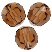 Perles rondes Swarovski 5000 6 mm - ReCreated Smoked Topaz x6