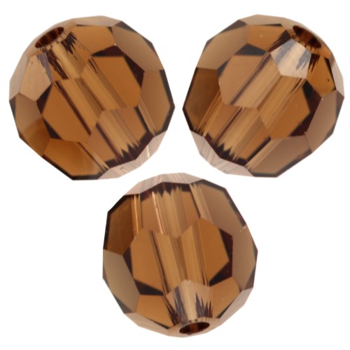 Perles rondes Swarovski 5000 6 mm - ReCreated Smoked Topaz x6