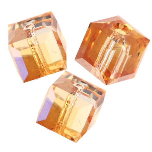 Cube Swarovski 5601 8 mm - Dark Orange x1