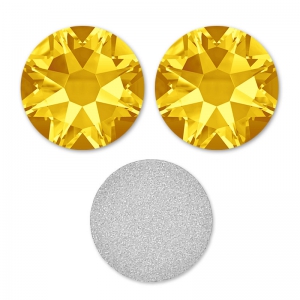 Strass à coller en cristal Swarovski 6 mm Light Topaz x10