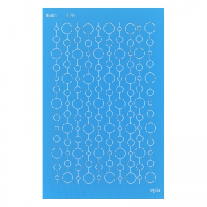 Silk Screen Moiko pour Pâte polymère 74x105 mm - Motif chaine perlée 3.26
