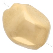 Perle baroque irrégulière 12x9 mm - Doré à l'or fin x1