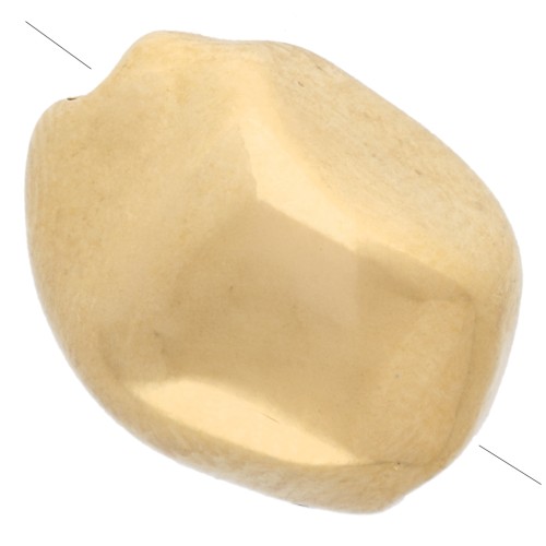 Perle baroque irrégulière 12x9 mm - Doré à l'or fin x1