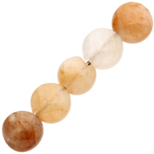 Perles plates facettées - palets 4.5 mm pierre gemme teintée Jade jaune x10