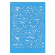 Silk Screen Moiko pour Pâte polymère 74x105 mm - Motif chats 6.14