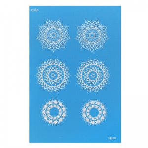 Silk Screen Moiko pour Pâte polymère 74x105 mm - Motif mandalas 2.03