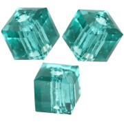 Cubes Swarovski 5601 4 mm - ReCreated Caribbean Green x8 