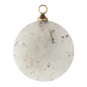 Breloque ronde 15 mm décor soleil - Acier inox 304 Doré - Labradorite x1