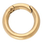 Fermoir rond mousqueton 20 mm - Acier inoxydable 304 Doré x1