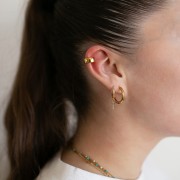 Ear cuff - Bague d'oreille large 12 mm - Acier inoxydable 304 Doré x1