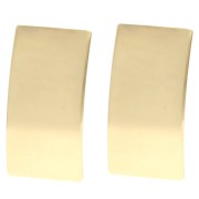 Clous d'oreilles rectangle 25x13 mm avec anneau ouvert - Doré x2|raw }}