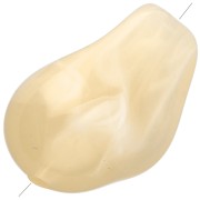 Perles irrégulières 21x15 mm en résine translucide - Marbré Beige x10