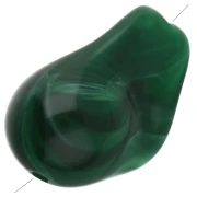 Perles irrégulières 21x15 mm en résine opaque - Marbré Vert foncé x10