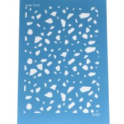 Silk Screen Moiko pour Pâte polymère 74x105 mm - Motif Terrazzo 18.43
