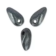 Mini Dagues en verre 6x2.5 mm - Jet Hematite x5g