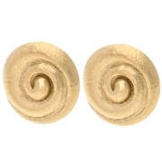 Clous d'oreilles coquillage 25 mm - Acier inoxydable 304 Doré x2