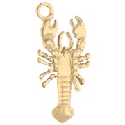Pendentif homard 24x11 mm - Acier inoxydable 304 Doré x1|raw }}