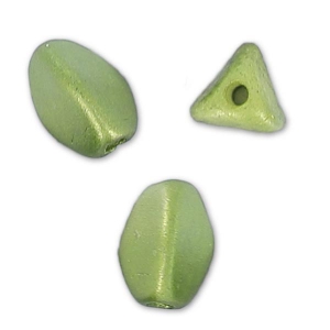 Perles en verre tchèque Pinch Beads 5x3 mm Pastel Olivine x50