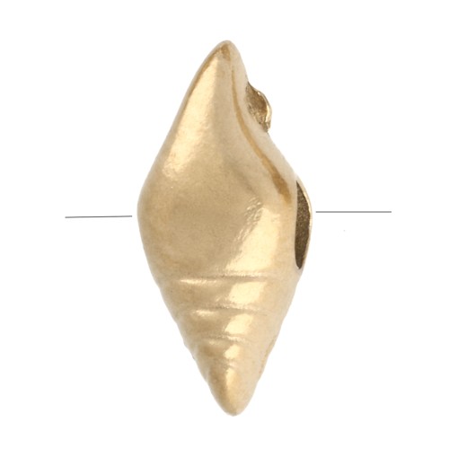 Perles coquillage 8x3.5 mm - Acier inoxydable 304 Doré x4