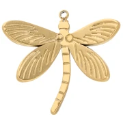 Pendentif libellule 20x22 mm - Acier inoxydable 304 Doré x1
