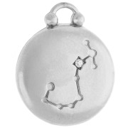 Breloque ronde réversible 17 mm signe du zodiaque Scorpion - Acier inox 304 x1