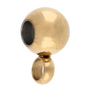 Perles stoppeur attache breloque 5mm avec un trou de 1.6 mm Acier inox 304 Doré x5