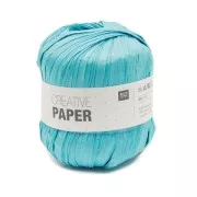 Creative Paper Rico Design - fil papier à crocheter Turquoise x 50g