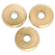 Perles rondelles Heishi - disque plat 8x2 mm - Acier inoxydable 304L Doré x10