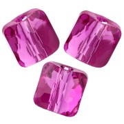 Perle carré 8 mm - Fantasy Square Swarovski 5035 - Fuchsia x1