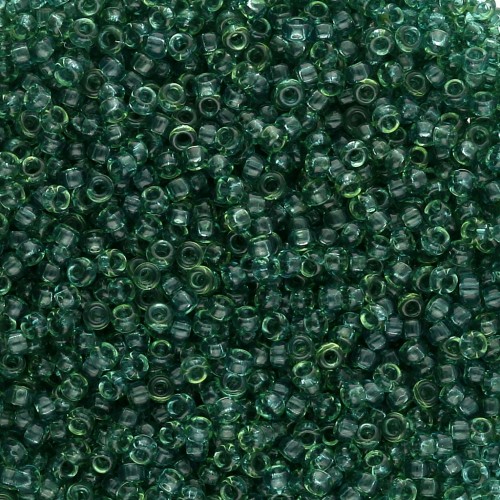 Rocaille Miyuki 15/0 1408 - Dyed Transparent Faye Green x8g
