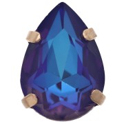 Cristal serti Aurora A4320 Drop 14x10 mm - Doré - Crystal Lilac Delite x1|raw }}