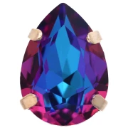 Cristal serti Aurora A4320 Drop 14x10 mm - Doré - Crystal Violet Blue x1