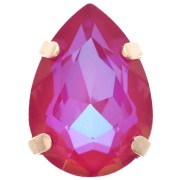 Cristal serti Aurora A4320 Drop 14x10 mm - Doré - Crystal Royal Red Delite x1|raw }}