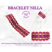 Perles en verre Delos® par Puca® 6x11 mm - Transparent Constellation Amethyst x10g