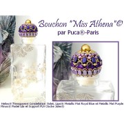 Perles en verre Hélios® par Puca® 6x10 mm - Transparent Constellation Blue x10g