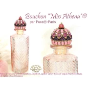 Perles en verre Hélios® par Puca® 6x10 mm - Transparent Constellation Garnet x10g