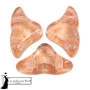 Perles en verre Hélios® par Puca® 6x10 mm - Transparent Constellation Rose x10g