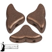 Perles en verre Hélios® par Puca® 6x10 mm - Metal Shine Maroon x10g