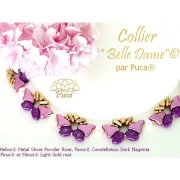 Perles en verre Hélios® par Puca® 6x10 mm - Metal Shine Powder Rose x10g