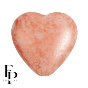 Perle coeur en verre 16x15 mm - Mishmash Peach x1