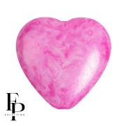 Opaque White - Perle coeur en verre 16x15 mm - Mishmash Rose x1 Perle coeur en verre 16x15 mm - Mishmash Rose x1